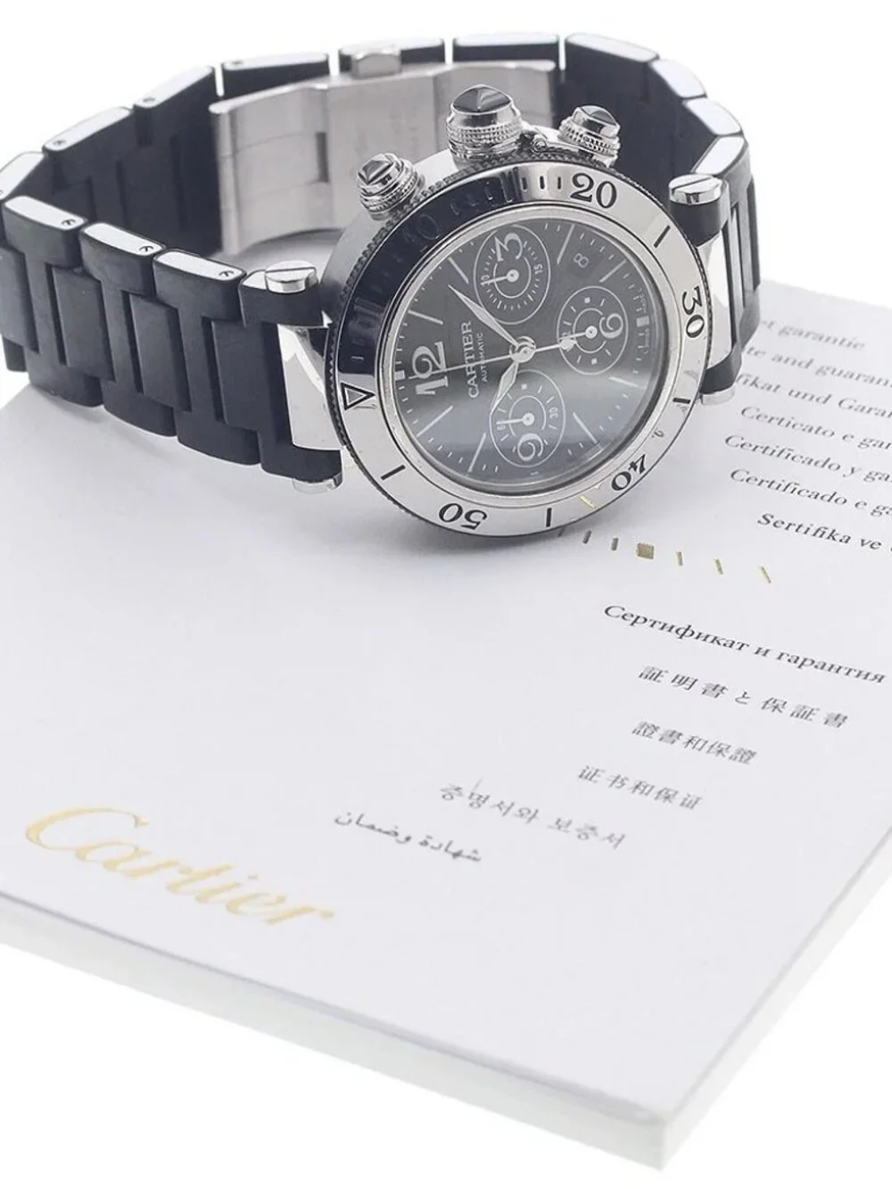 CARTIER Pasha Seatimer Chrono W31088U2 Date Automatic Men's Watch_963033